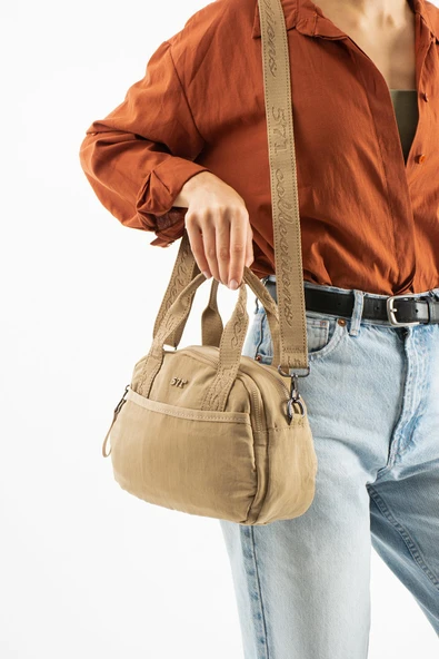 Yumuşak Dokulu Ultra Hafif, Esnek ve Su Geçirmez Polyamid Kumaş Omuz ve Kol Çantası Haki Model: (571-13-14H) ürün görseli 1