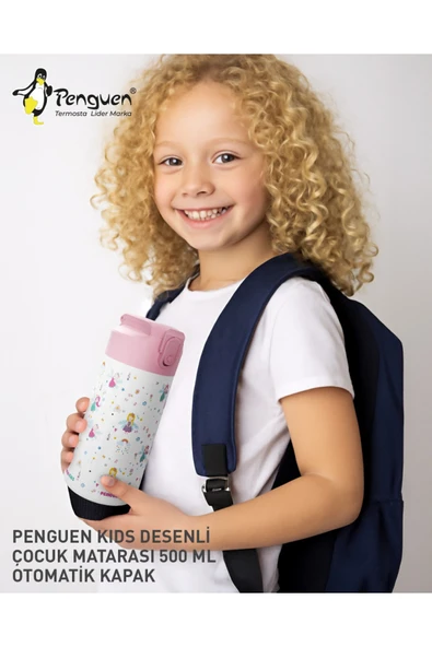 500ML Çocuk Su Matarası | Paslanmaz Çelik | Pipetli | BPA Free | Sızdırmaz Kapaklı - Resim 3