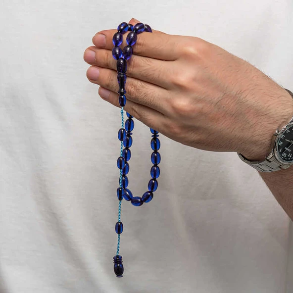 Sıkma Kehribar Tesbih - Resim 4