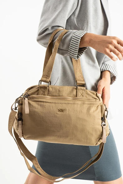 Yumuşak Dokulu Ultra Hafif, Esnek ve Su Geçirmez Polyamid Kumaş Omuz ve Kol Çantası Haki Model: (571-13-14G) - Resim 2