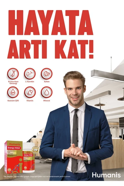Humanis Energy Max Vitamin & Mineral 30 Tablet Enerji - Resim 3