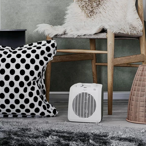 2000W 2 Kademeli Termostatlı Elektrikli Fanlı Isıtıcı - Resim 4