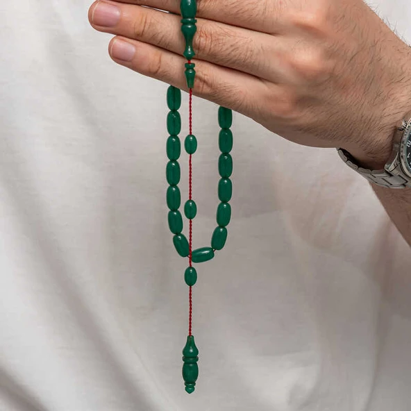 Sıkma Kehribar Tesbih - Resim 4