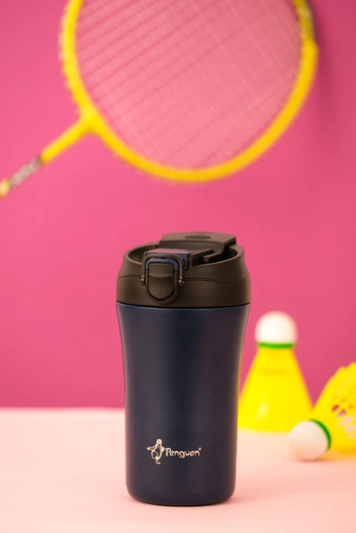 Termos Mug 400 ml - Paslanmaz Çelik, Pipetli ve Doğrudan İçme Kapaklı - Resim 4