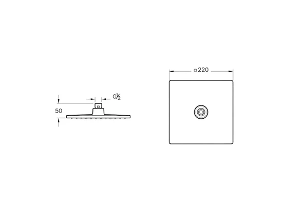 Raın Q Duş Başlığı,Krom - Resim 2