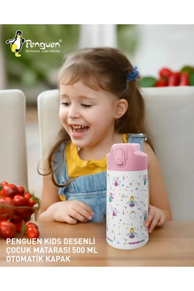 500ML Çocuk Su Matarası | Paslanmaz Çelik | Pipetli | BPA Free | Sızdırmaz Kapaklı - Resim 4