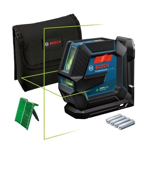 BOSCH GLL 2-15 G Çapraz Çizgili Yeşil Lazer Terazi (0601063W00) - 1