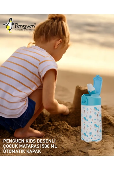 500ML Çocuk Su Matarası | Paslanmaz Çelik | Pipetli | BPA Free | Sızdırmaz Kapaklı - Resim 3