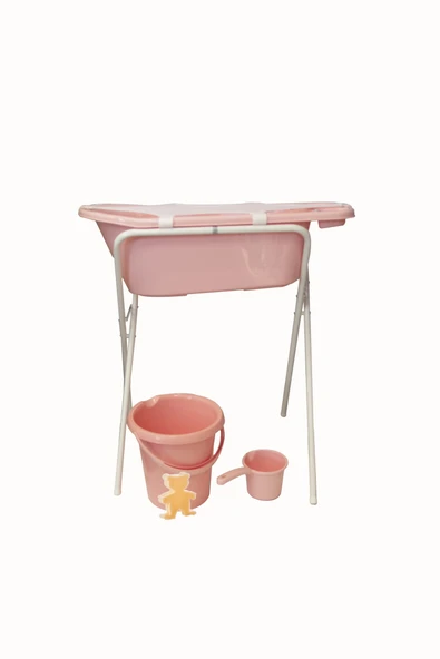 Babyjem 5 Parça Banyo Küvet Seti Pembe - Resim 5