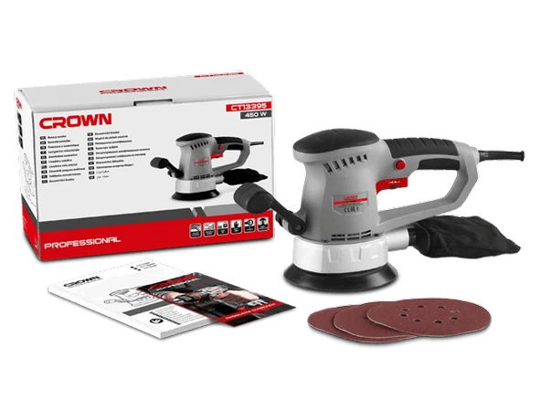 CROWN CT13395 Eksantrik Zımpara Makinası 150 mm 450 Watt - Resim 2