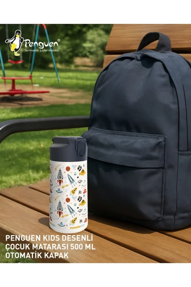 500ML Çocuk Su Matarası | Paslanmaz Çelik | Pipetli | BPA Free | Sızdırmaz Kapaklı - Resim 5