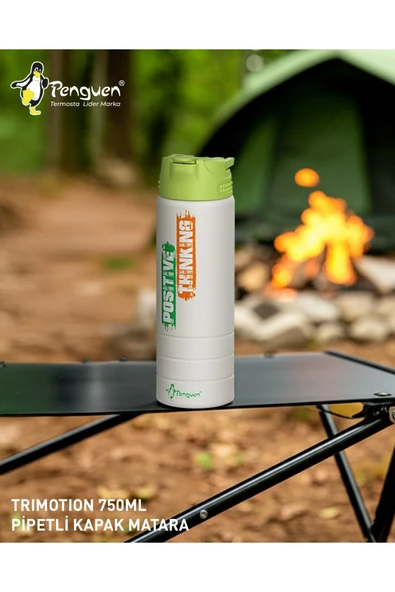 750ml Paslanmaz Çelik Su Matarası | Sızdırmaz Kapaklı | Pipetli | Bpa Free | Dayanıklı ürün görseli