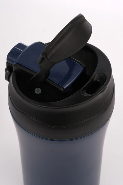 Termos Mug 400 ml - Paslanmaz Çelik, Pipetli ve Doğrudan İçme Kapaklı - Resim 7