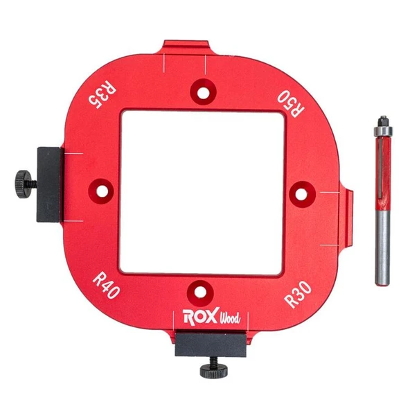 Rox Wood 0282 Alüminyum 4 Açılı Köşe Yönlendirici Freze Şablonu - Resim 2
