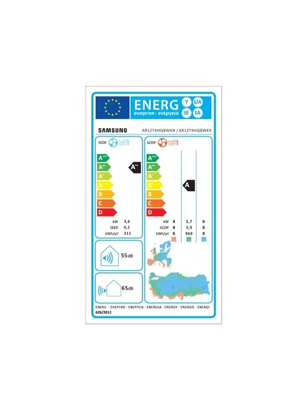 Samsung AR35 White AR12TXHQBWK A++ 12000 BTU Inverter Duvar Tipi Klima - 3