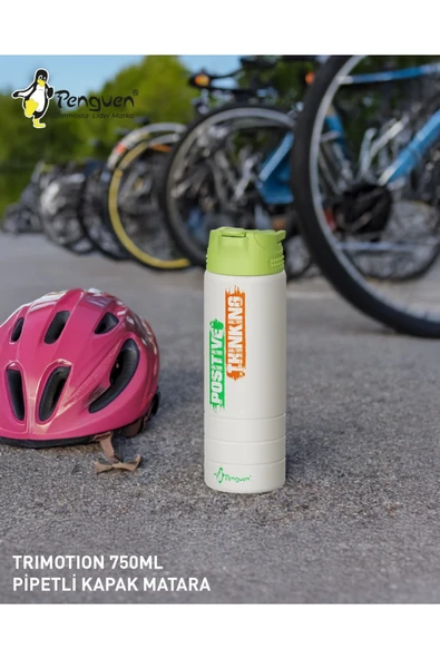 750ml Paslanmaz Çelik Su Matarası | Sızdırmaz Kapaklı | Pipetli | Bpa Free | Dayanıklı - Resim 2