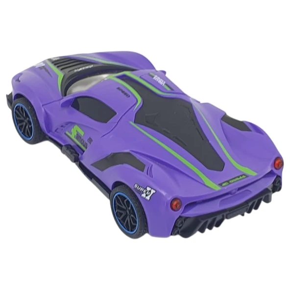 Sürtmeli Drift Arabalar 15 cm - D400-52 - Mor - Resim 2