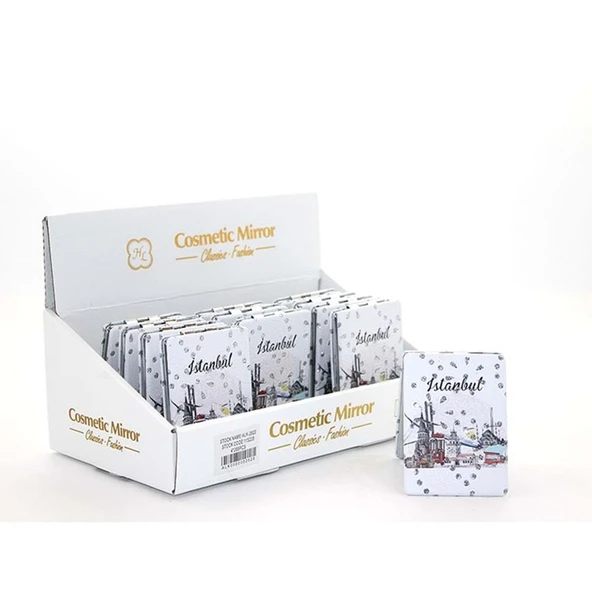 Taşlı İstanbul Tasarımı El Aynası İnce - Resim 2