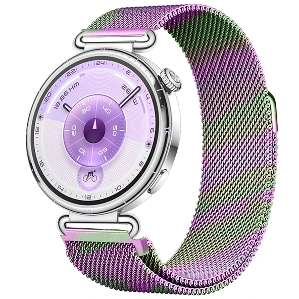 Huawei Watch GT6 41mm Uyumlu Manyetik Milanese Loop Metal Kordon   Rainbow - 7