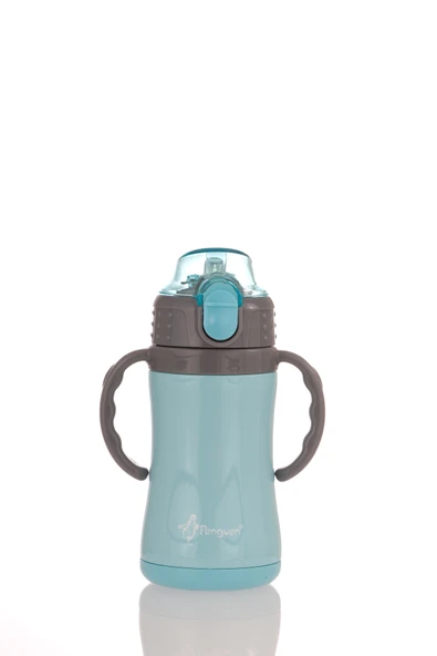 Çocuk Termosu - 280 ml | Sızdırmaz Çift Cidarlı, Vakum Yalıtımlı | Paslanmaz Çelik Pipetli Termos - Resim 2