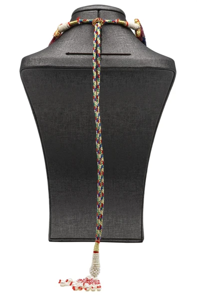 5 Sıralı Yakut-Safir-Zümrüt Multi Color Kolye - 2