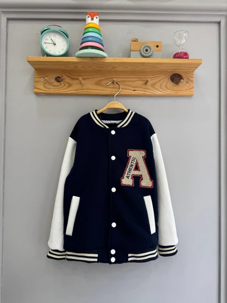 Çocuk Kolej Ceket – “A” Patch Detaylı, 3 İplik Şardonlu, %100 Pamuk ürün görseli