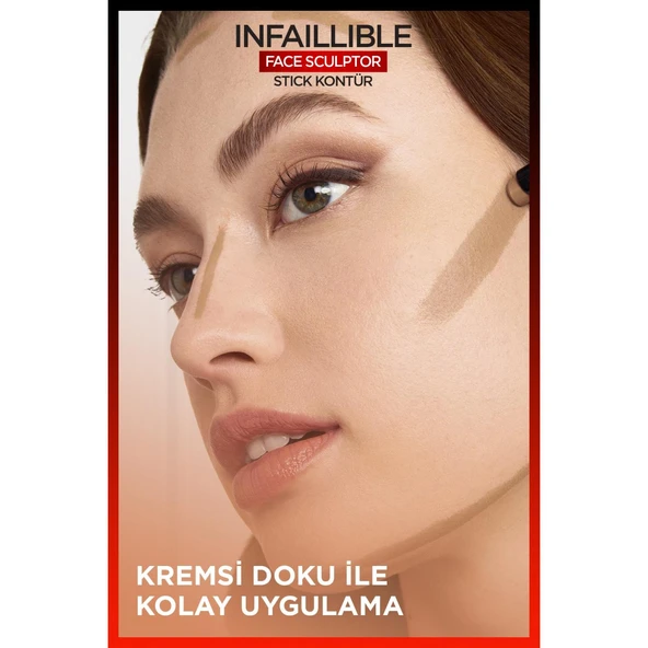 L'Oréal Paris Infaillible Face Sculpter Stick Kontür - Medium - Resim 10