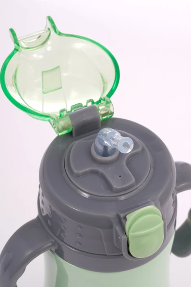 Çocuk Termosu - 280 ml | Sızdırmaz Çift Cidarlı, Vakum Yalıtımlı | Paslanmaz Çelik Pipetli Termos - Resim 6