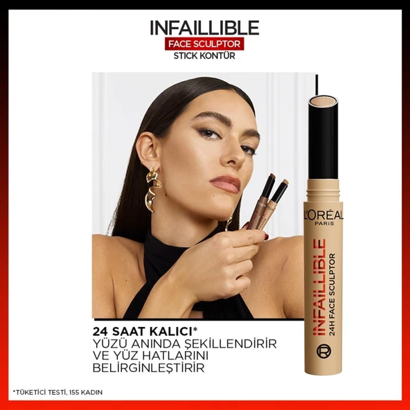 L'Oréal Paris Infaillible Face Sculpter Stick Kontür - Light - Resim 11