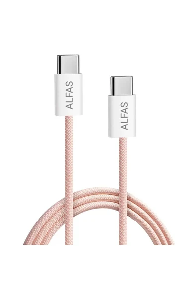 Type-C Şarj Kablosu 1m PD 60W 3A 1Gbps Hızlı Şarj & Data Transfer Usb-c Iphone Android Örgülü Kablo - Resim 2