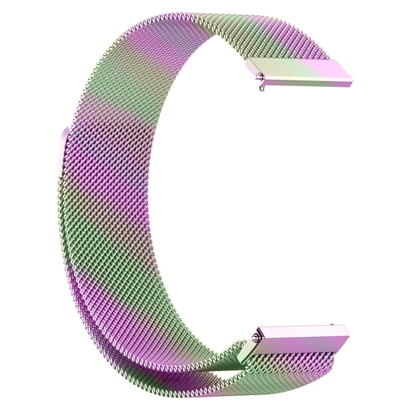 Huawei Watch GT6 41mm Uyumlu Manyetik Milanese Loop Metal Kordon   Rainbow - 4