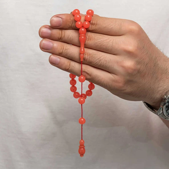 Yuvarlak Sıkma Kehribar Tesbih ürün görseli 1