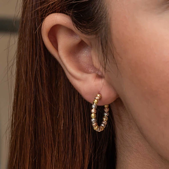 Gümüş Dorika Kadın Küpe - Resim 2