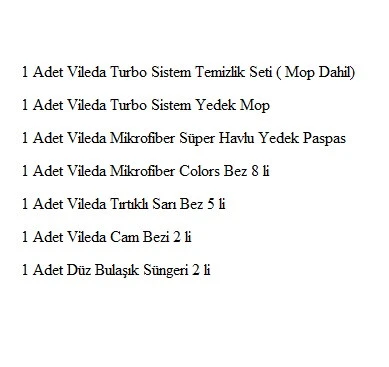 Vileda Turbo Temizlik Setli Temizlik Paketi - Resim 2