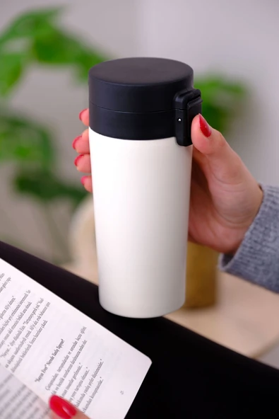 Termos Mug - 380ml, 6 Saat Sıcak & 12 Saat Soğuk Tutma, SUS304 Çelik, BPA Free - Resim 3