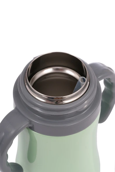 Çocuk Termosu - 280 ml | Sızdırmaz Çift Cidarlı, Vakum Yalıtımlı | Paslanmaz Çelik Pipetli Termos - Resim 8
