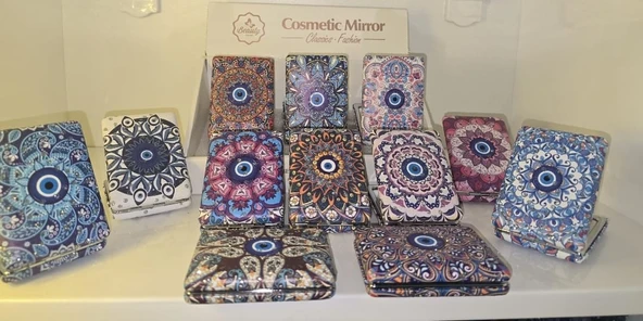 12'li Büyüteçli Dikdörtgen Cep Aynası ürün görseli 1