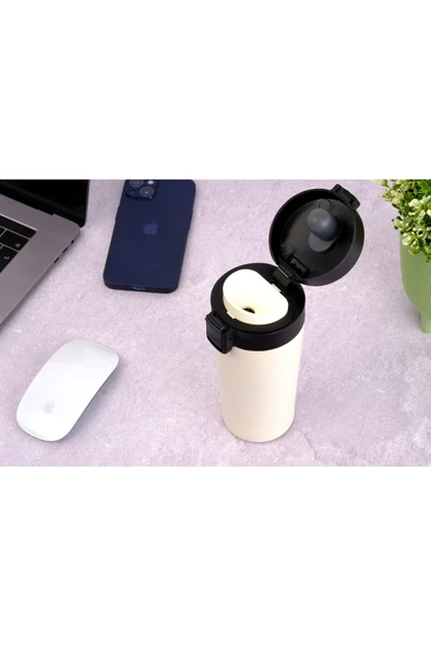 Termos Mug - 380ml, 6 Saat Sıcak & 12 Saat Soğuk Tutma, SUS304 Çelik, BPA Free - Resim 8