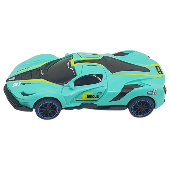 Sürtmeli Drift Arabalar 15 cm - D400-52 - Turkuaz - Resim 3