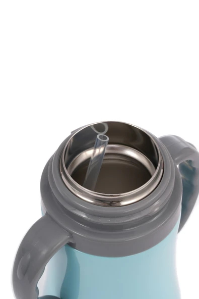 Çocuk Termosu - 280 ml | Sızdırmaz Çift Cidarlı, Vakum Yalıtımlı | Paslanmaz Çelik Pipetli Termos - Resim 7