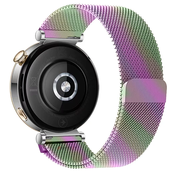 Huawei Watch GT6 41mm Uyumlu Manyetik Milanese Loop Metal Kordon   Rainbow - 2
