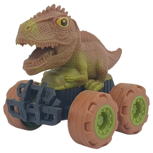 Sürtmeli Dinazor Arabalar 12 cm - H-20 - Stegosaurus -Kahverengi ürün görseli 1