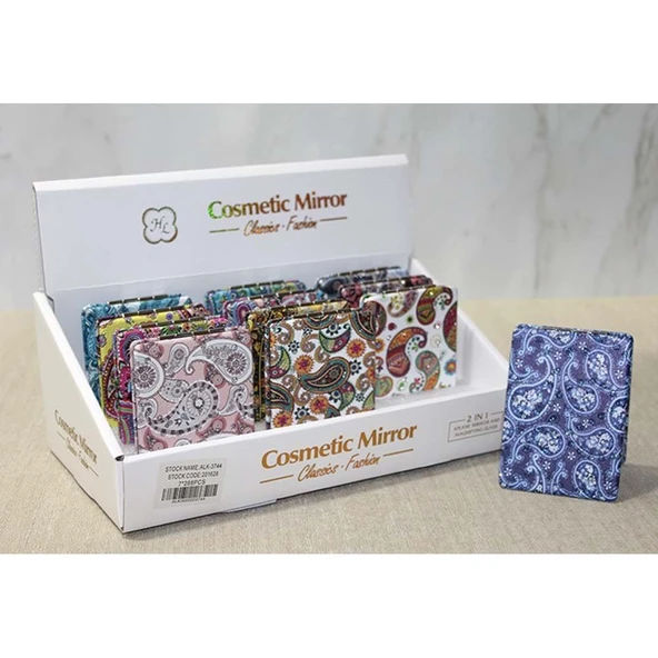 Taşlı El Aynası Dikdörtgen İnce - Resim 2