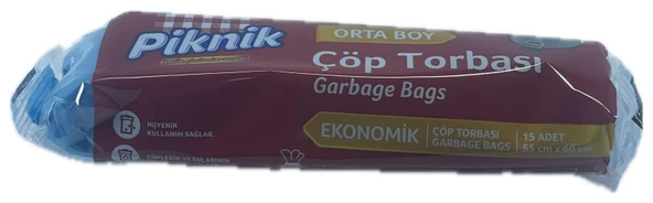 PİKNİK ÇÖP TORBASI ORTA BOY 55X60 15 Lİ - 1