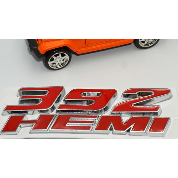 Dodge Challenger Charger 6.4L 392 HEMI Bagaj Krom Metal Yazı Amblem Arma - 5