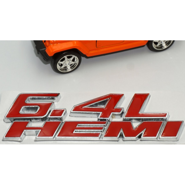 Dodge Challenger Charger 6.4L HEMI Bagaj Krom Metal Yazı Amblem Arma - 5