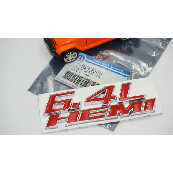 Dodge Challenger Charger 6.4L HEMI Bagaj Krom Metal Yazı Amblem Arma - 8