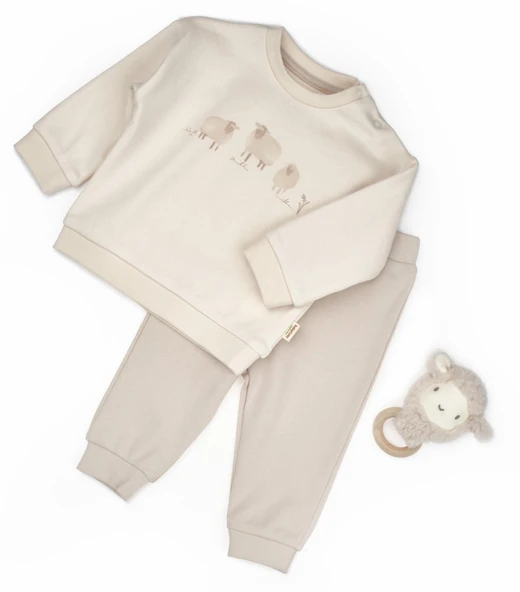 Bebek Alt Üst Takım %100 Organik Pamuk , Bebek - Yenidoğan- csy8184