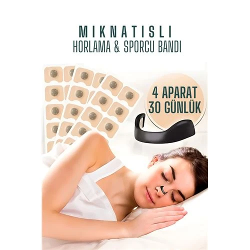 Modacar Manyetik Burun Bandı - 30 GÜNLÜK Sporcu Burun Bandı - Horlama Önleyici Azaltıcı - 4 Farklı Boyut ürün görseli 1