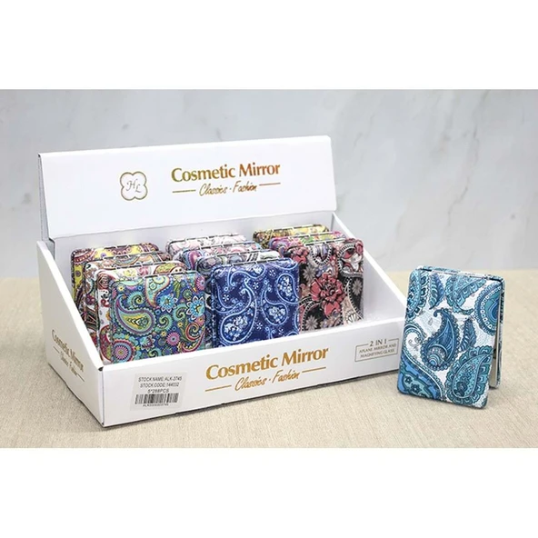 Taşlı El Aynası Dikdörtgen Kalın - Resim 2